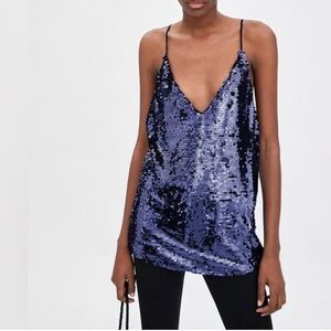 ZARA sequin cami tank